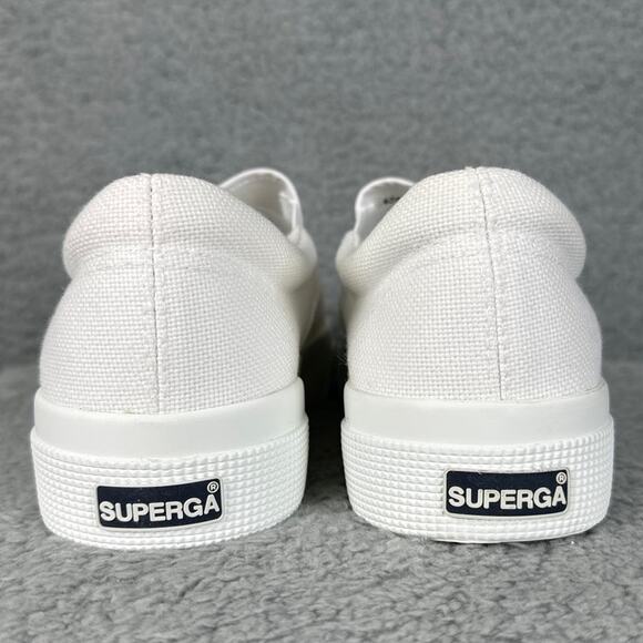 Superga Women’s 2740 Platform Slip-On White Canvas Size 41 (9.5 US) NIB - Picture 4 of 7